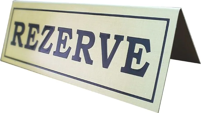 R04 Pirinç Masa Üstü Rezerve Yazısı – görsel 3