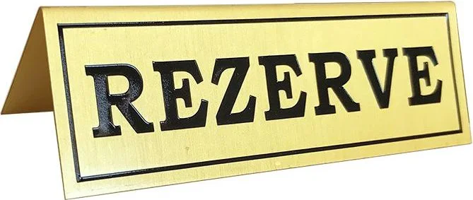 R04 Pirinç Masa Üstü Rezerve Yazısı – görsel 7