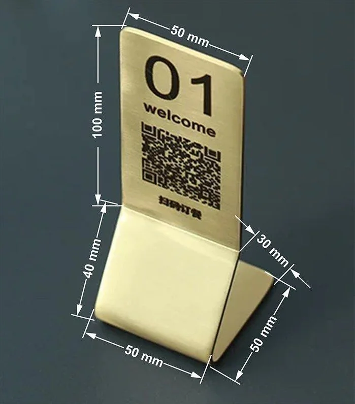 PMN6 Pirinç QR Kod ve Masa Numarası – görsel 4
