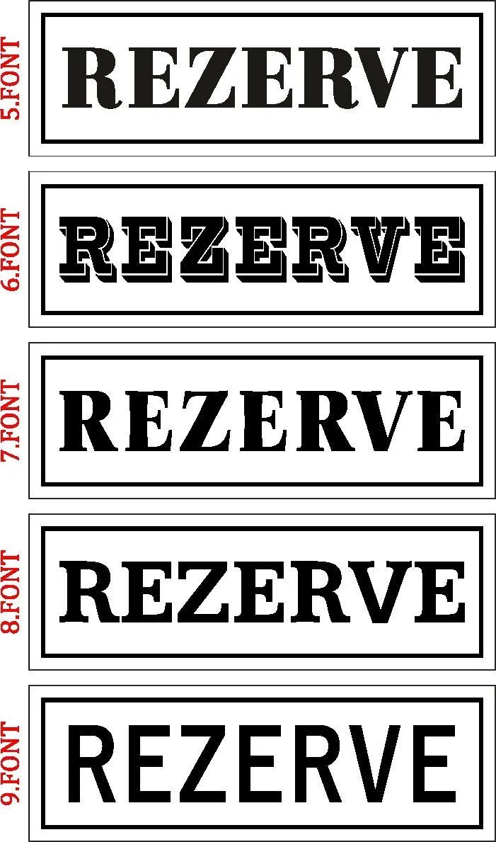 R06 Pleksiglass Masa Rezerve Yazısı – Alüminyum Plakalı – görsel 12