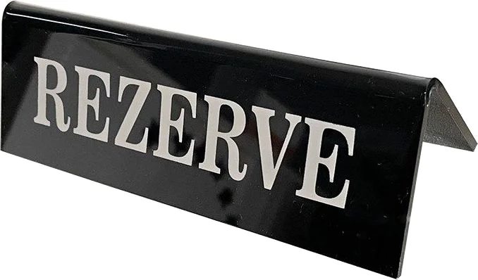 R08 Pleksiglass Masa Üstü Rezerve Yazısı